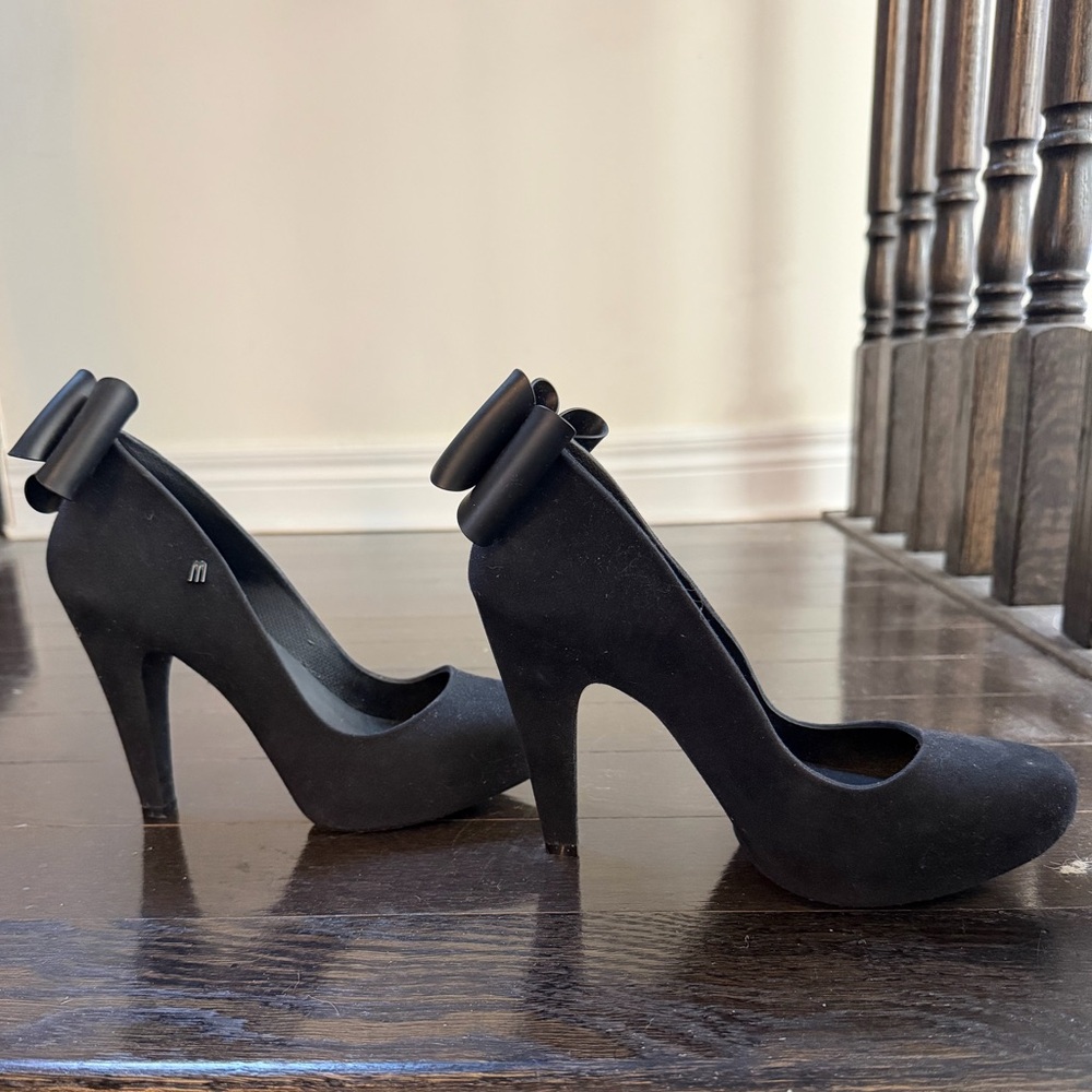 Melissa Black Bow Heels